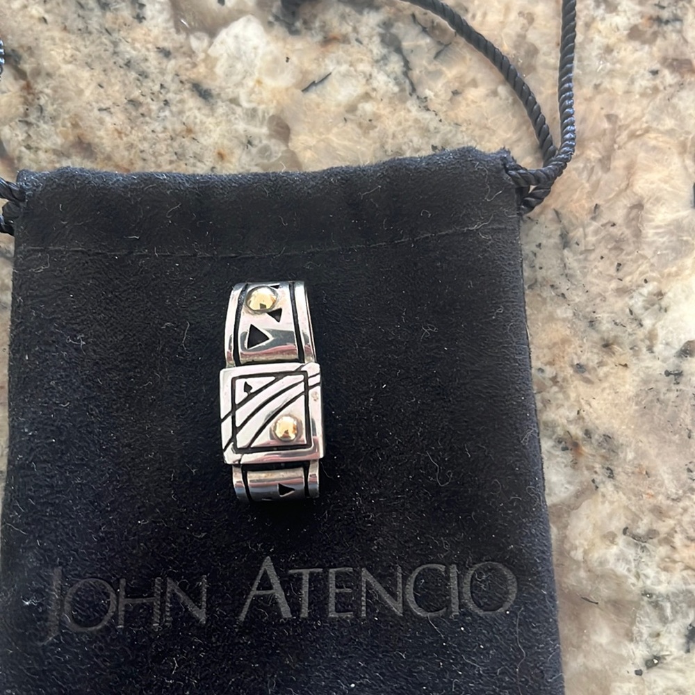John Atencio sterling silver and 18K gold accents Pendant